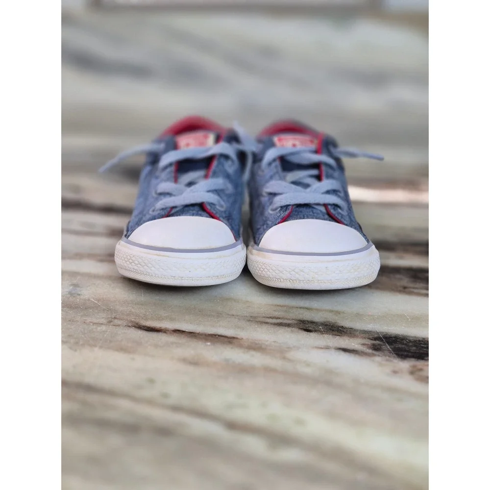 Converse All Star Chuck Taylor Street Slip Blue Red Infant Sneakers 8 Americana
